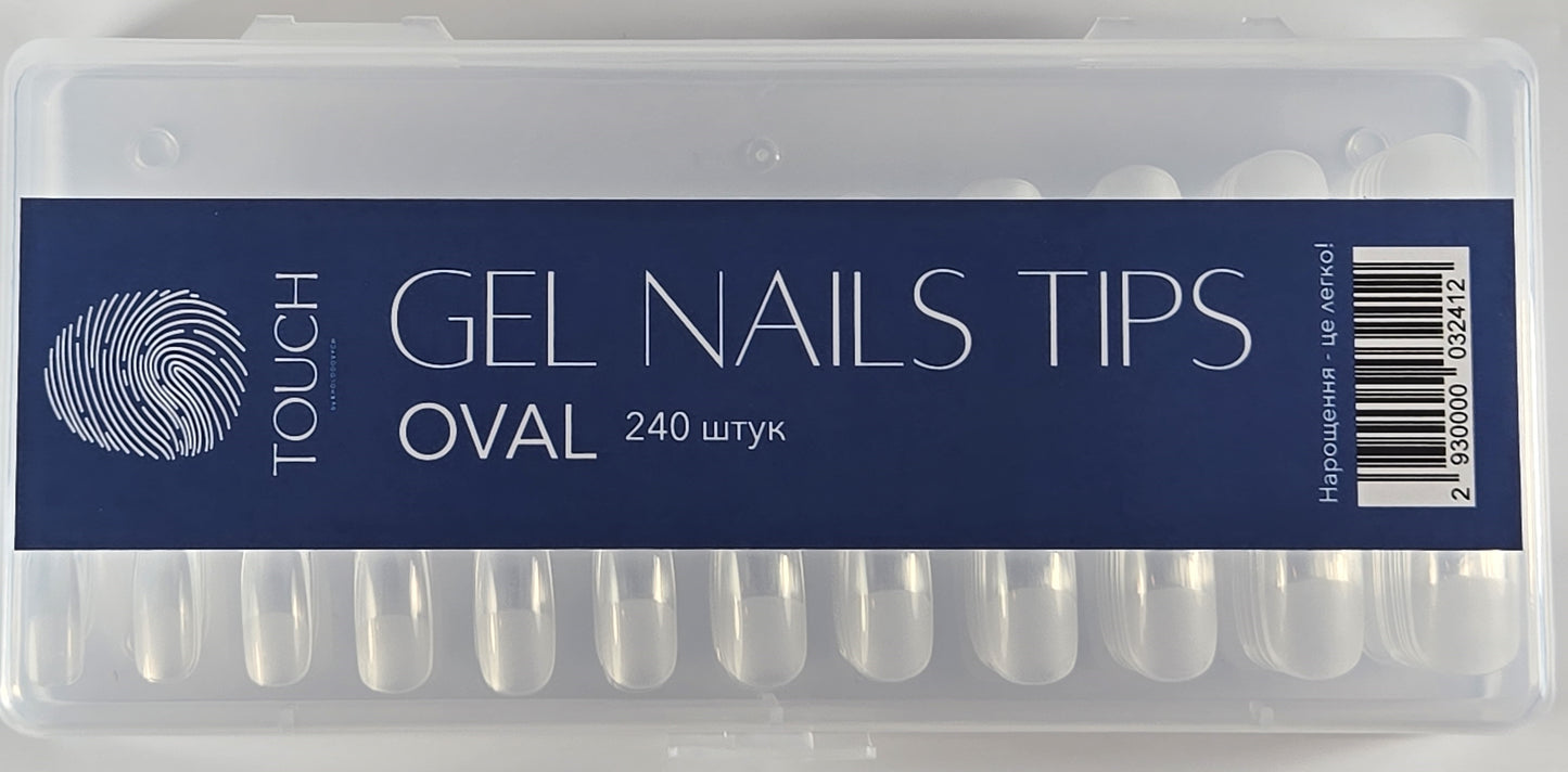 TOUCH Gel Nails Tips – Oval Shape (240 pcs)