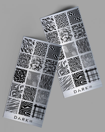 DARK Stamping Template 08
