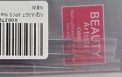 Nail Art Liner Brushes (3-Piece Precision Set)