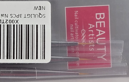 Nail Art Liner Brushes (3-Piece Precision Set)