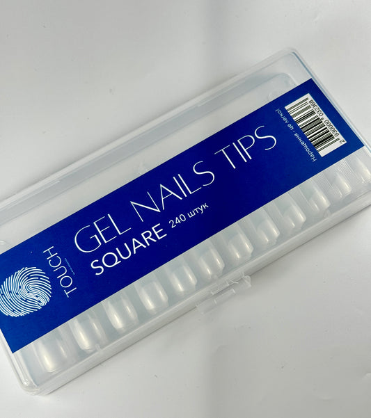 TOUCH Gel Nails Tips – Square Shape (240 pcs)